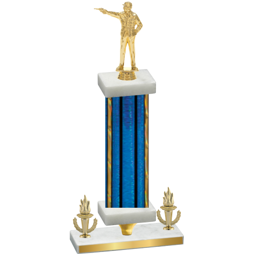 Premium Single Blue Glacier Victory Shooter Trophy