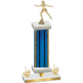 Premium Single Blue Glacier First Place Skater Trophy