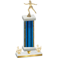Premium Single Blue Glacier Third Place Skater Trophy