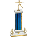 Premium Single Blue Glacier Victory Skater Trophy