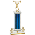 Premium Single Blue Glacier Victory Weights Trophy