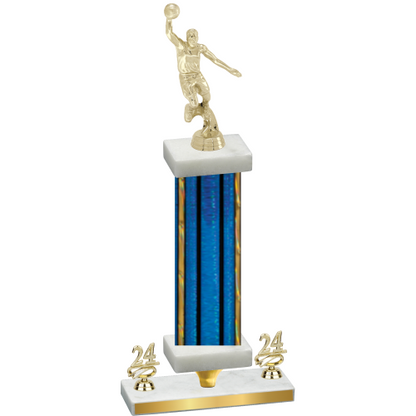 Premium Single Blue Glacier Year Basketball Trophy