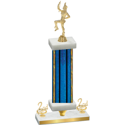 Premium Single Blue Glacier Second Place Majorette Trophy