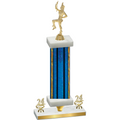 Premium Single Blue Glacier Year Majorette Trophy