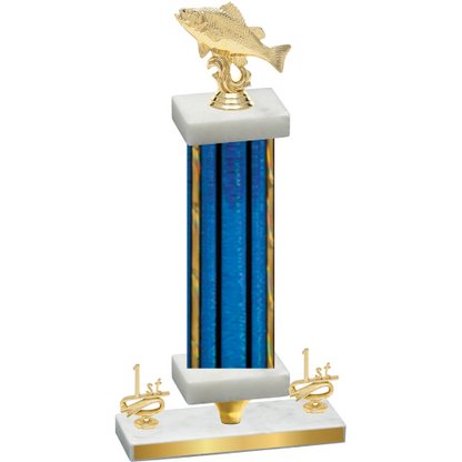 Premium Single Blue Glacier First Place Fishing Trophy