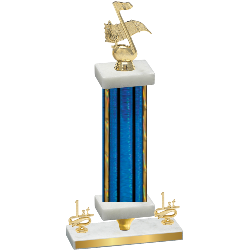 Premium Single Blue Glacier First Place Music Trophy