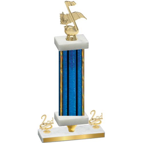 Premium Single Blue Glacier Second Place Music Trophy