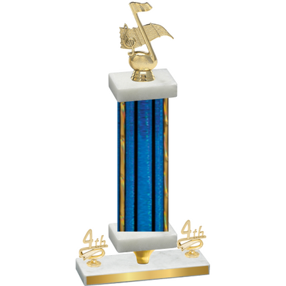 Premium Single Blue Glacier Fourth Place Music Trophy