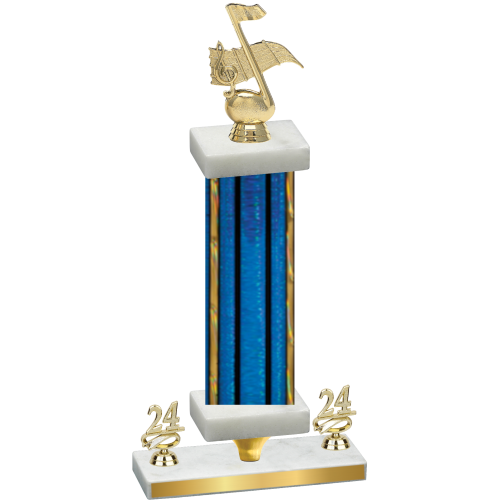 Premium Single Blue Glacier Year Music Trophy