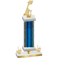 Premium Single Blue Glacier First Place Golf Trophy