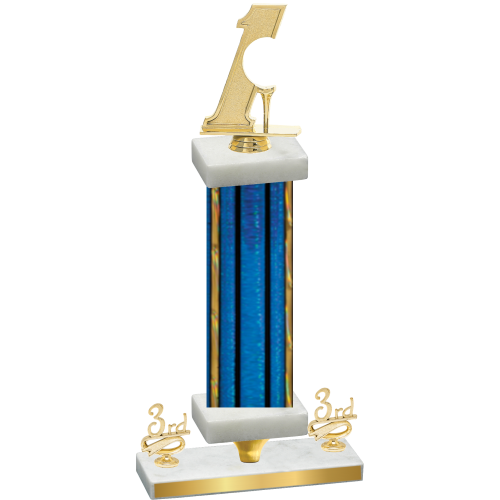 Premium Single Blue Glacier Third Place Golf Trophy