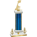 Premium Single Blue Glacier Victory Golf Trophy