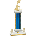 Premium Single Blue Glacier Year Golf Trophy
