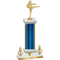 Premium Single Blue Glacier Victory Karate Trophy