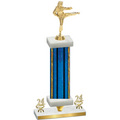 Premium Single Blue Glacier Year Karate Trophy