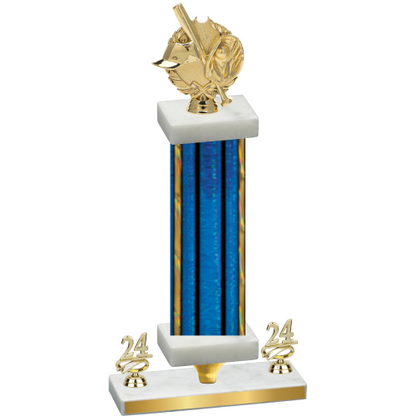 Premium Single Blue Glacier Year Baseball Trophy