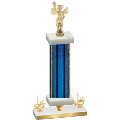 Premium Single Blue Glacier First Place Academics Trophy