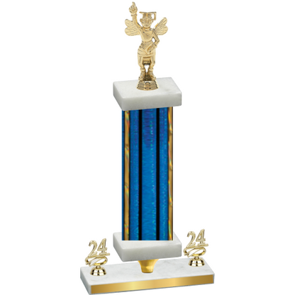 Premium Single Blue Glacier Year Academics Trophy