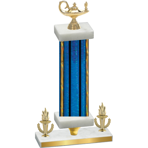 Premium Single Blue Glacier Victory Academics Trophy