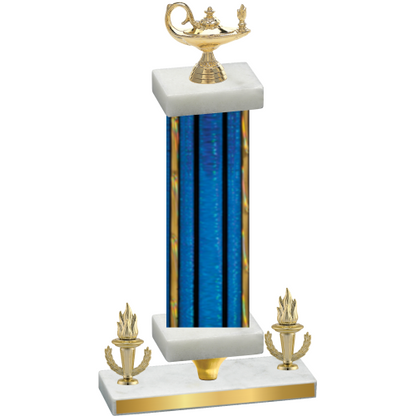 Premium Single Blue Glacier Victory Academics Trophy