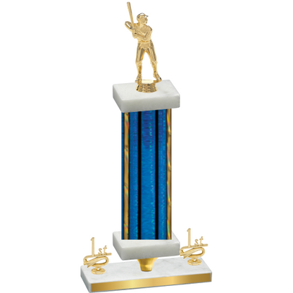 Premium Single Blue Glacier First Place Baseball Trophy