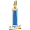 Premium Single Blue Carbon Fiber First Place Football Trophy