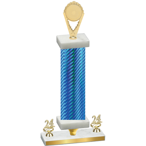 Premium Single Blue Carbon Fiber Year Insert Trophy