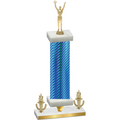 Premium Single Blue Carbon Fiber Victory Victory Trophy