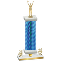 Premium Single Blue Carbon Fiber Year Victory Trophy