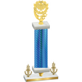 Premium Single Blue Carbon Fiber Victory Pickleball Trophy