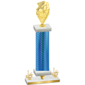 Premium Single Blue Carbon Fiber First Place Pickleball Trophy