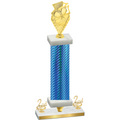 Premium Single Blue Carbon Fiber Second Place Pickleball Trophy