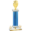 Premium Single Blue Carbon Fiber Fourth Place Pickleball Trophy