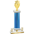 Premium Single Blue Carbon Fiber Year Pickleball Trophy