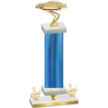 Premium Single Blue Carbon Fiber Third Place Cars Trophy