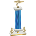 Premium Single Blue Carbon Fiber Victory Cars Trophy