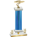 Premium Single Blue Carbon Fiber Year Cars Trophy