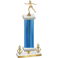 Premium Single Blue Carbon Fiber Victory Skater Trophy