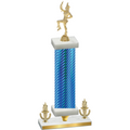 Premium Single Blue Carbon Fiber Victory Majorette Trophy