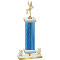 Premium Single Blue Carbon Fiber Year Majorette Trophy