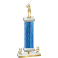 Premium Single Blue Carbon Fiber Year Golf Trophy
