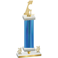Premium Single Blue Carbon Fiber Year Golf Trophy