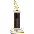 Premium Single Black Glacier Second Place Football Trophy