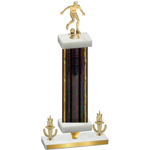 Premium Single Black Glacier Victory Soccer Trophy