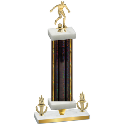 Premium Single Black Glacier Victory Soccer Trophy