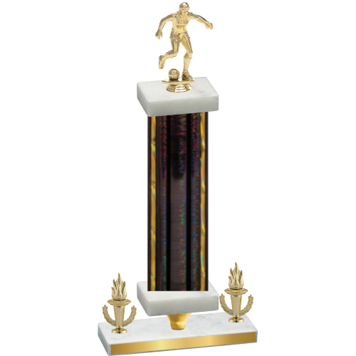 Premium Single Black Glacier Victory Soccer Trophy