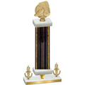 Premium Single Black Glacier Victory Soccer Trophy