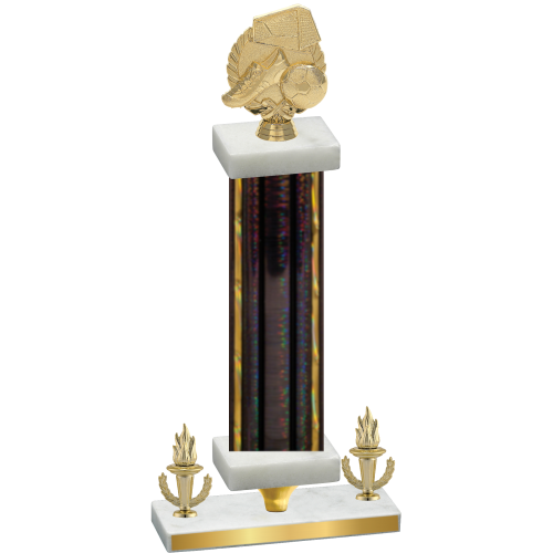 Premium Single Black Glacier Victory Soccer Trophy