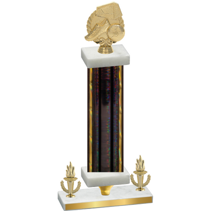 Premium Single Black Glacier Victory Soccer Trophy