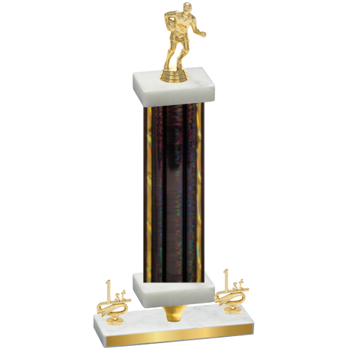 Premium Single Black Glacier First Place Rugby Trophy